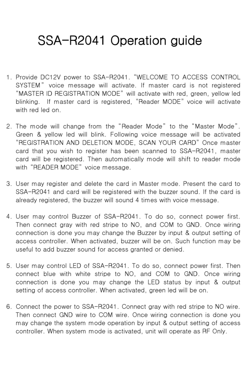 Samsung SSA-R2010 Operation guide