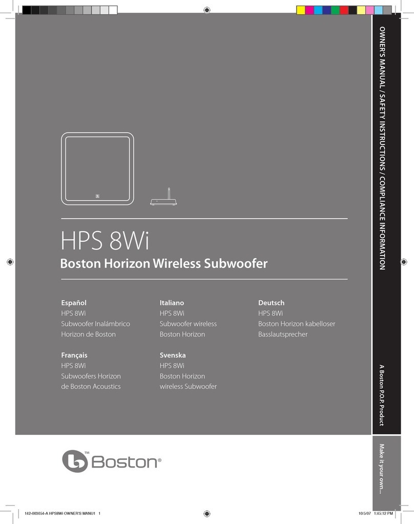 Boston Horizon HPS 8Wi owner's manual