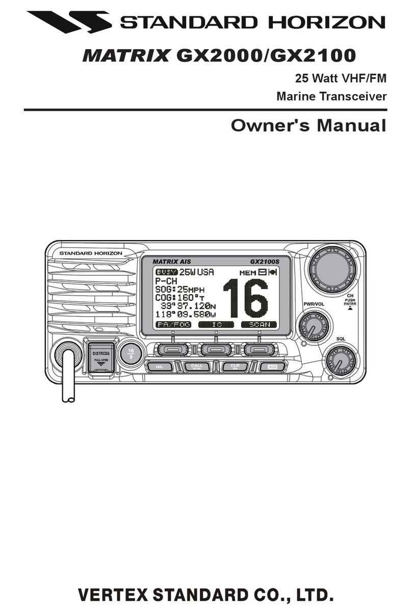 Standard Horizon Matrix GX2000 owner's manual
