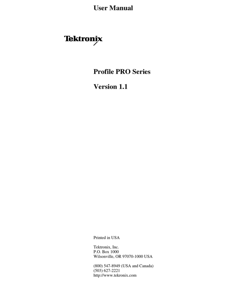 Tektronix Profile Pro Series user manual