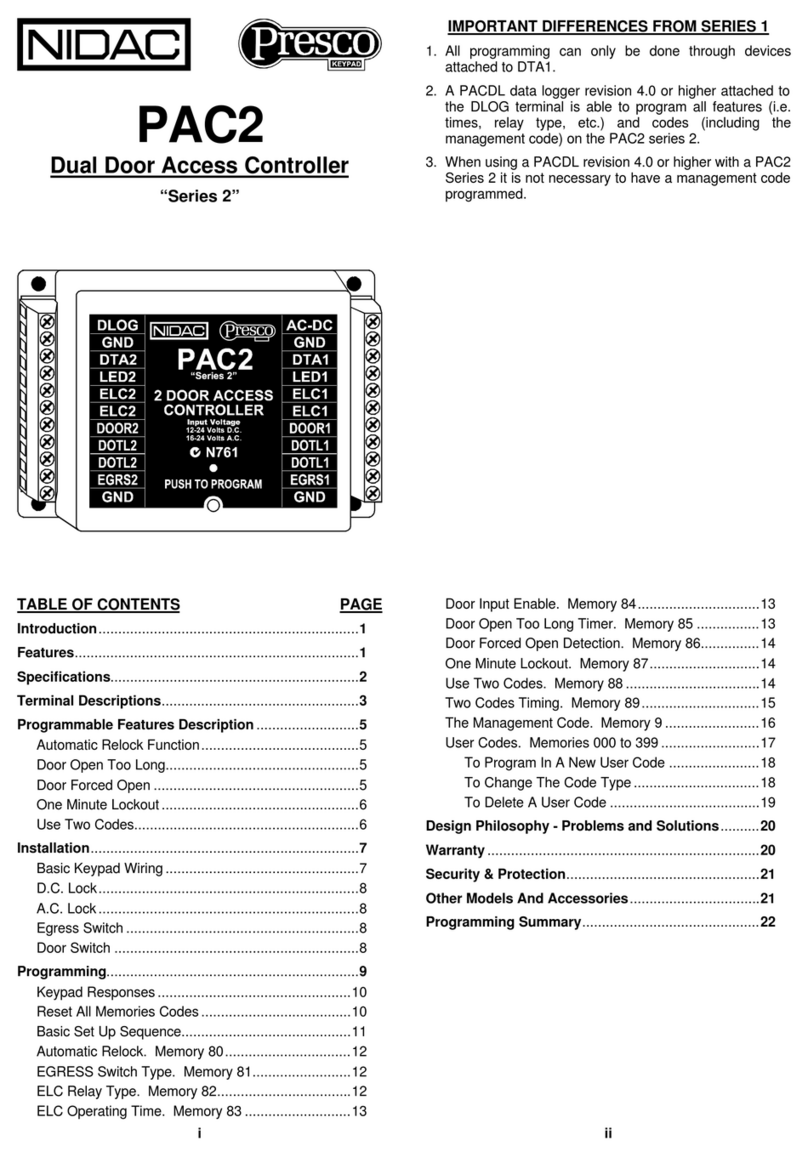 Nidac 2 Series instructions
