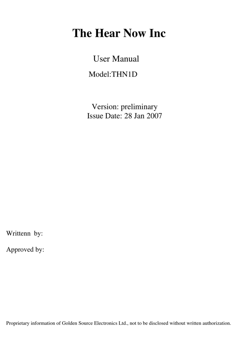 The Hear Now Inc THN1D user manual The Hear Now Inc THN1D user manual