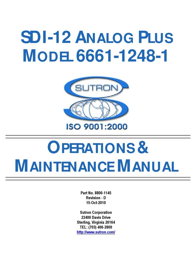 Sutron AnalogPlus SDI-12 6661-1248-1 Operation & maintenance manual