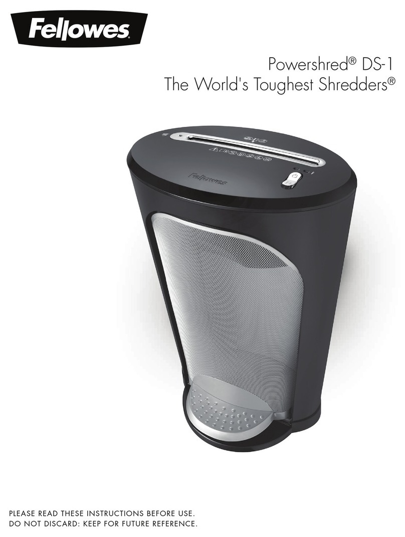 Fellowes POWERSHRED DS-1 User manual
