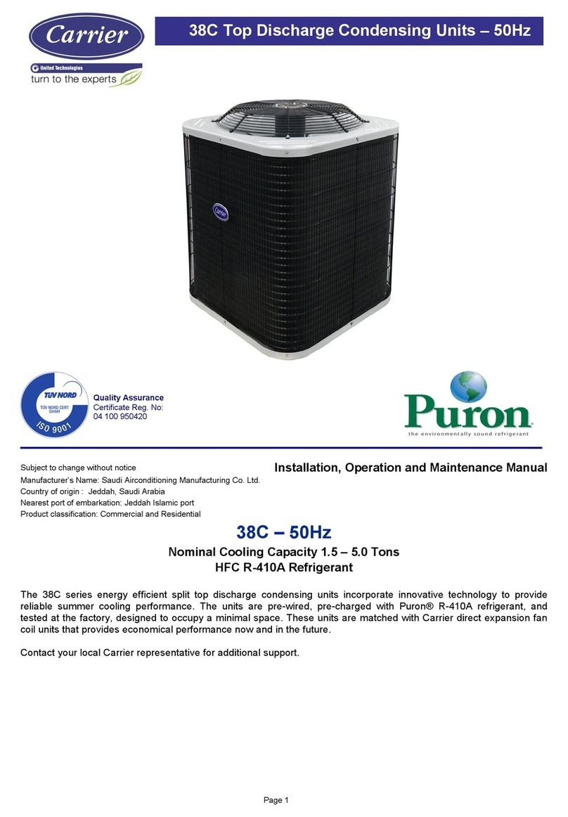 Carrier 38C Series User manual