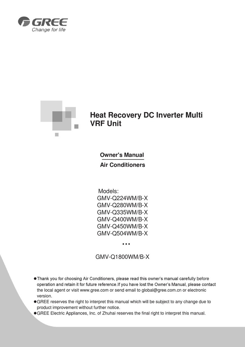 Gree GMV-Q224WM/B-X User manual