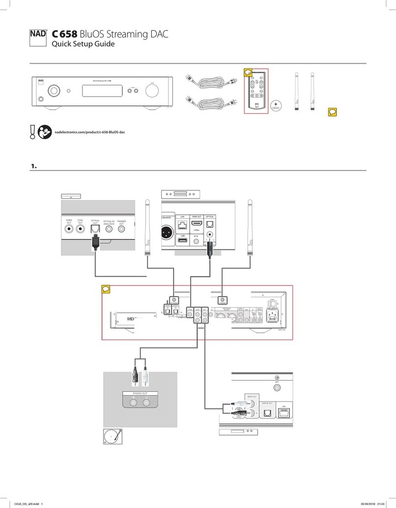 NAD C 658 Quick setup guide
