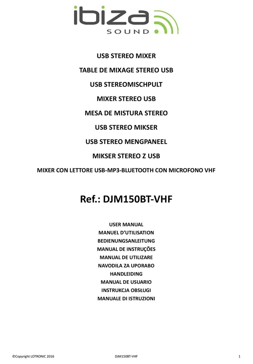 Ibiza sound DJM150BT-VHF User manual