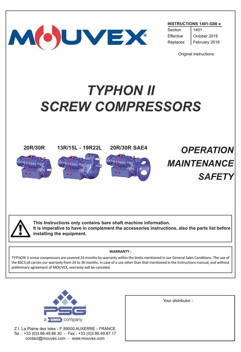 Mouvex Typhon II Operation, maintenance and safety instructions