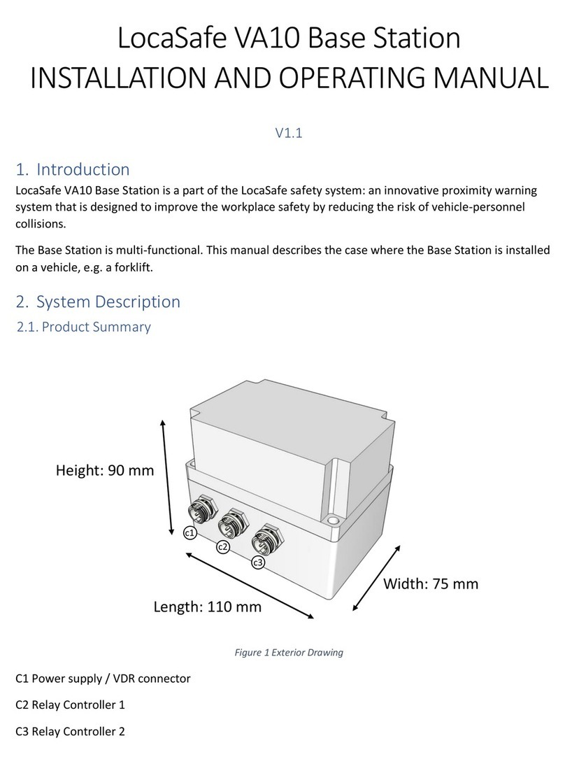 Locatechs LocaSafe VA10 Base Station Installation and operating manual Locatechs LocaSafe VA10 Base Station Installation and operating manual