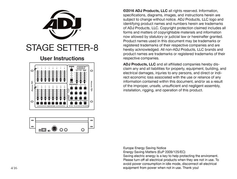 ADJ STAGE SETTER-8 User instructions