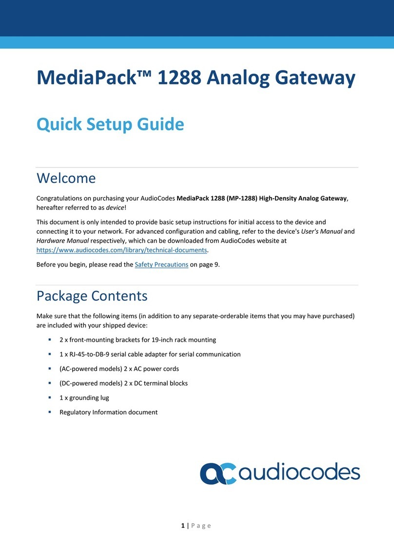 AudioCodes MediaPack 1288 User manual