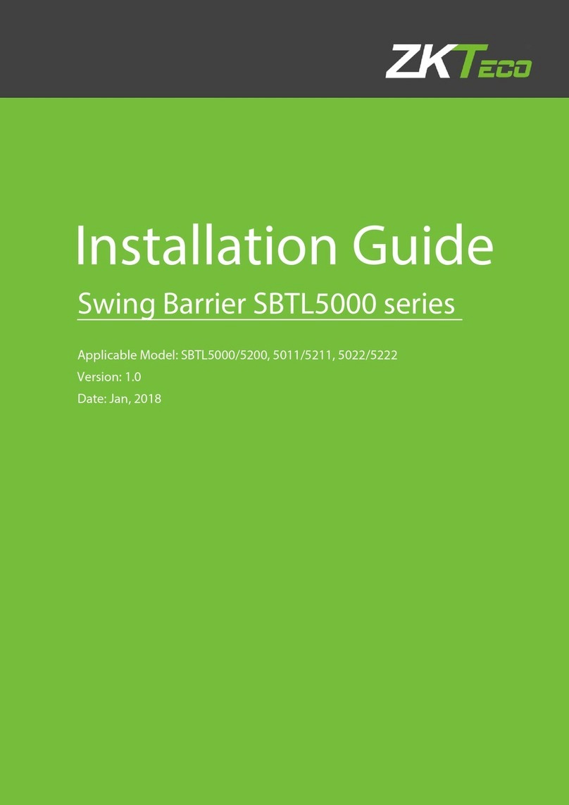 ZKTeco SBTL5000 series installation guide