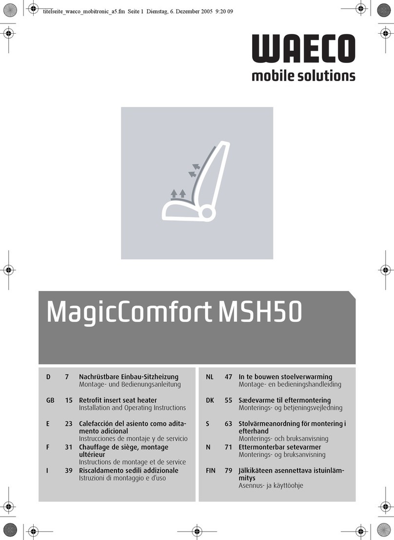 Waeco MagicComfort MSH50 User manual Waeco MagicComfort MSH50 User manual