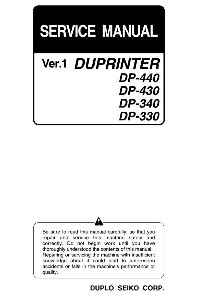 Duplo DUPRINTER DP-440 User manual Duplo DUPRINTER DP-440 User manual