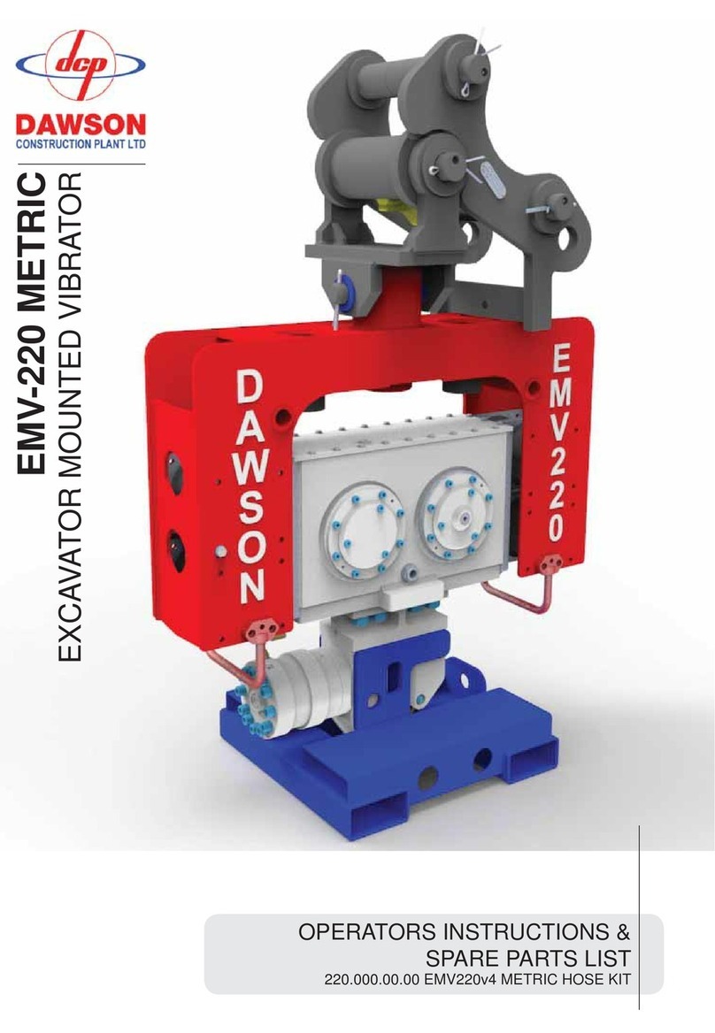 Dawson EMV-220 METRIC Operator's instructions/Spare parts list