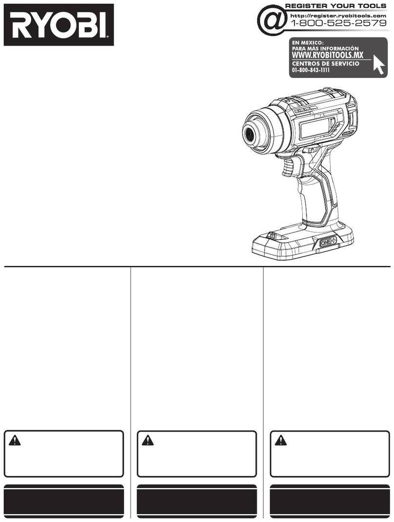 Ryobi P3150 User manual