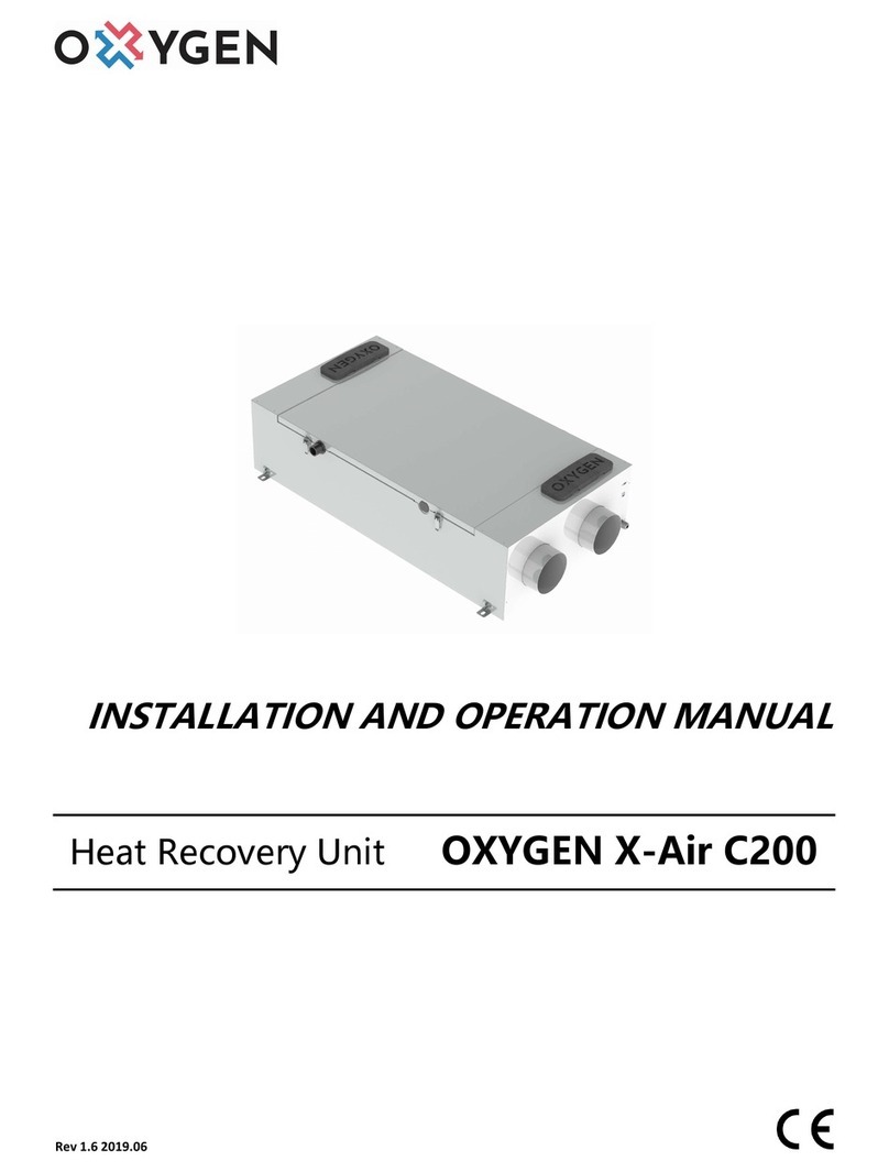 Oxygen X-Air C200 Installation and operation manual