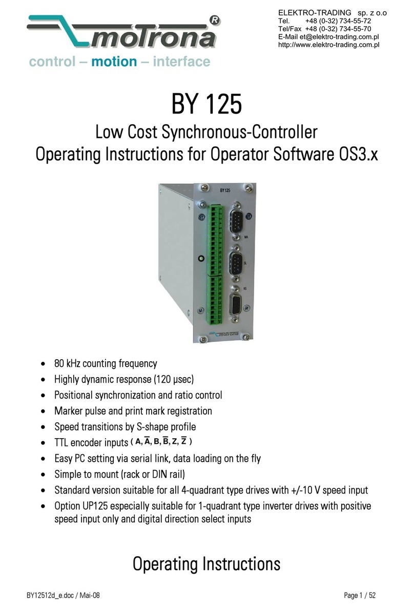 Motrona BY 125 operating instructions