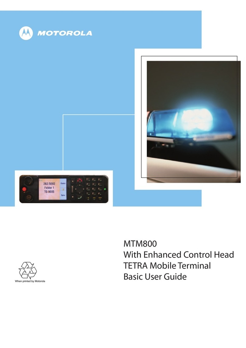 Motorola TETRA MTM800 Operating and maintenance manual