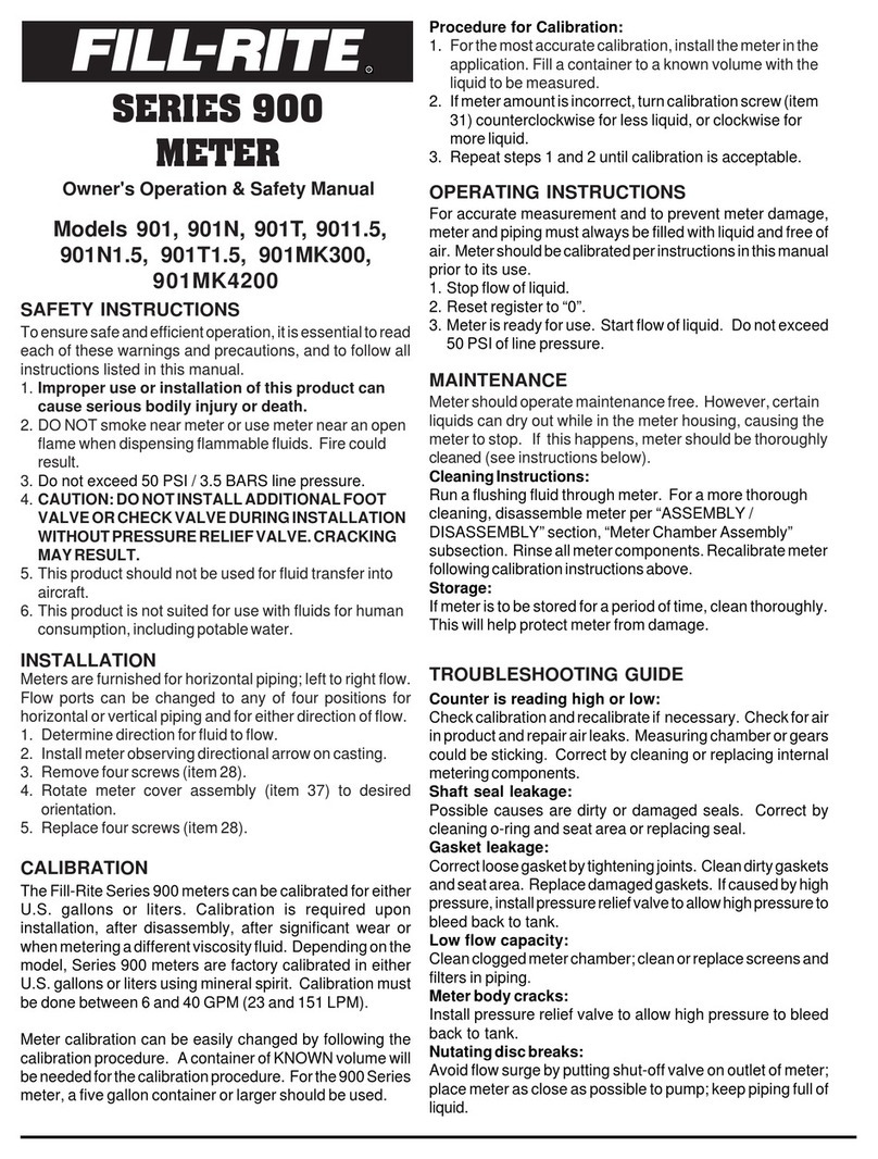 FILL-RITE 900 Series Owner's operation & safety manual