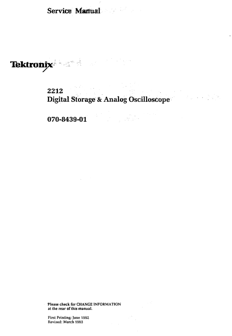 Tektronix 2212 User manual
