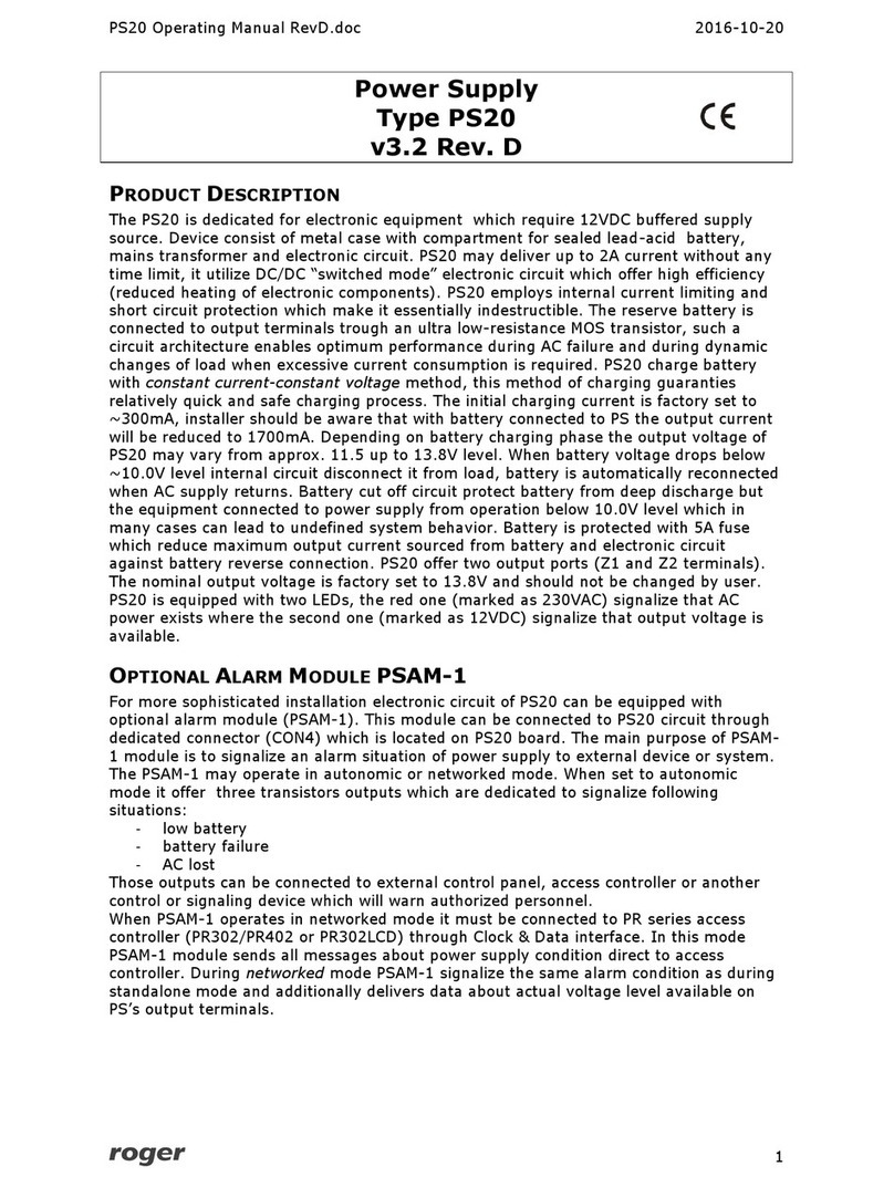 Roger PS20 operating manual