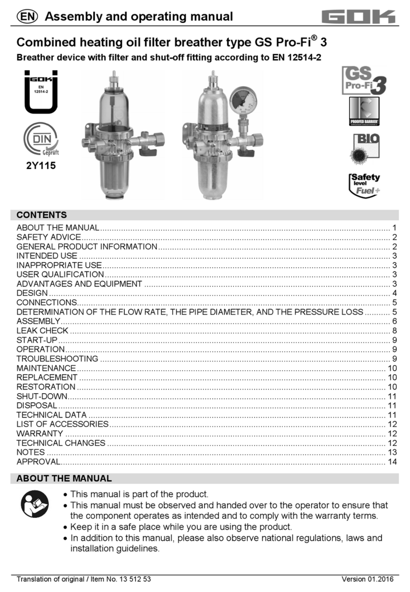 GOK GS Pro-Fi 3 Assembly and operating manual