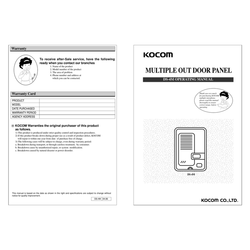KOCOM DS-4M User manual