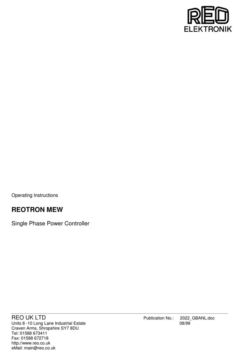 Reo Elektronik REOTRON MEW operating instructions