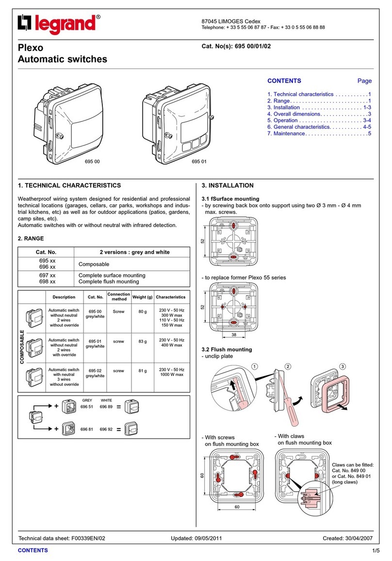 LEGRAND 695 00 User manual