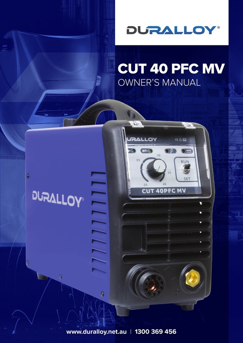 Duralloy CUT 40 PFC MV owner's manual