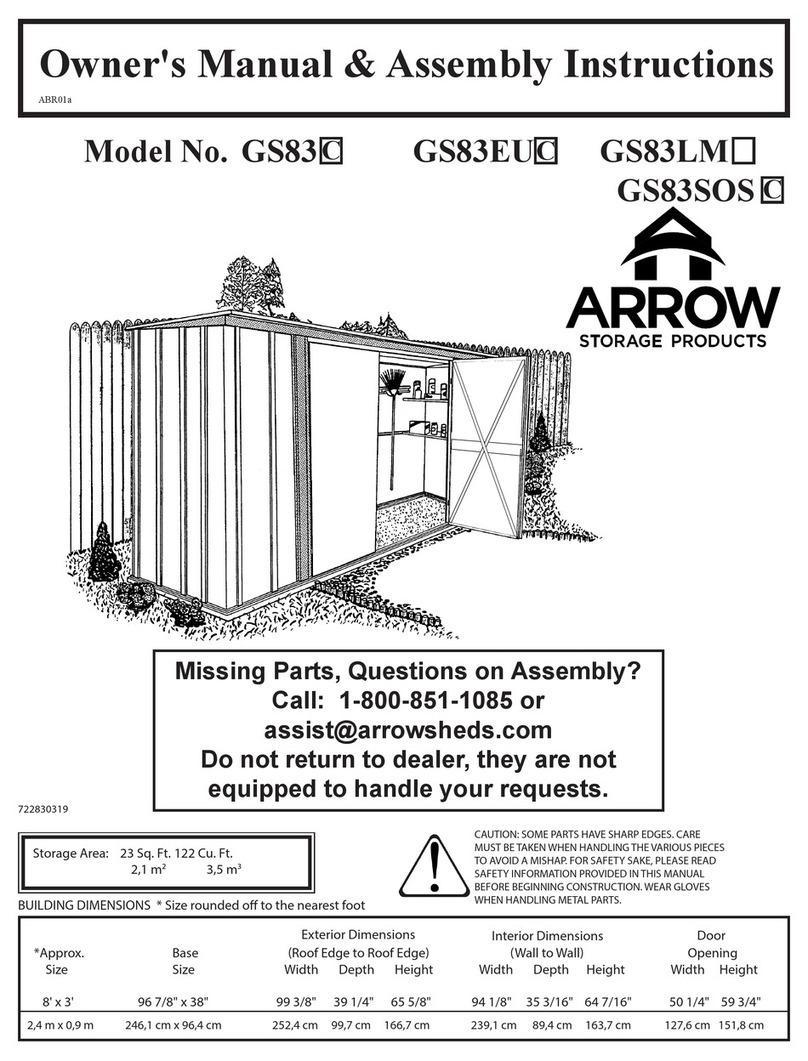 Arrow GS83C Owner's manual & assembly instructions
