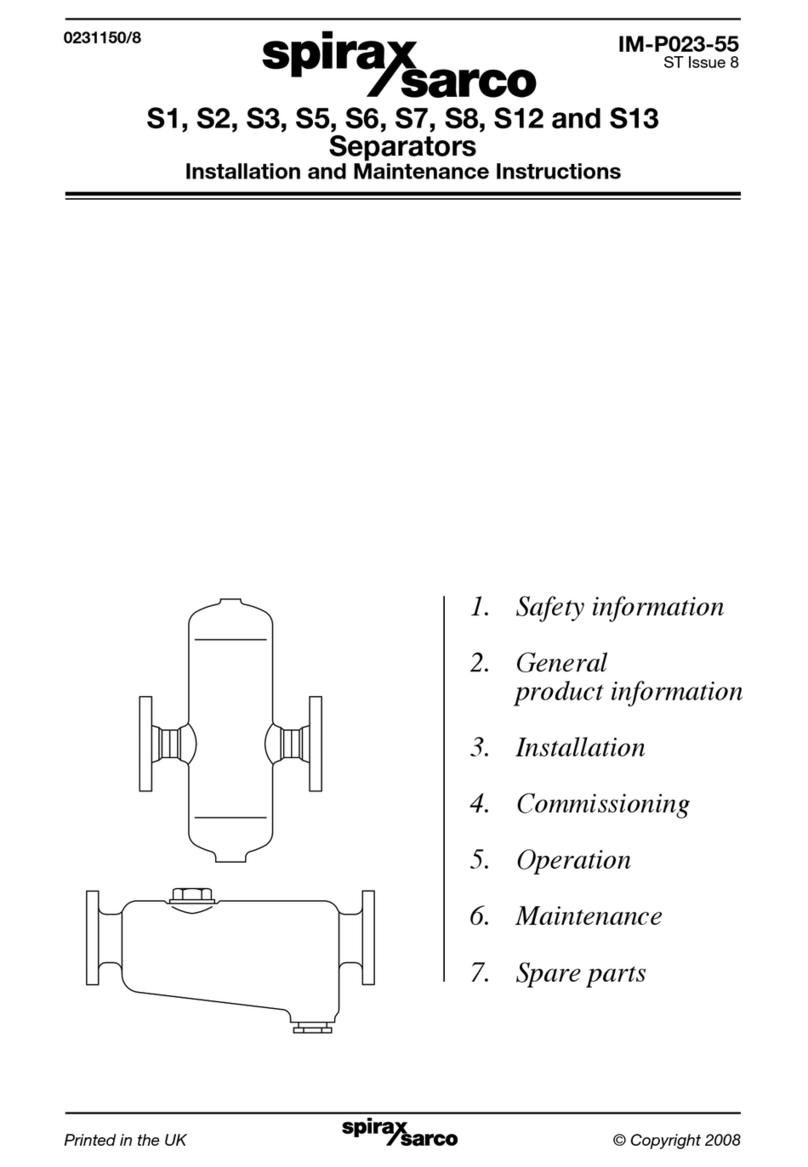 Spirax Sarco S1 Installation and maintenance instructions