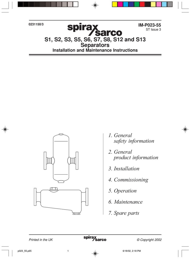 Spirax Sarco S1 Installation and maintenance instructions