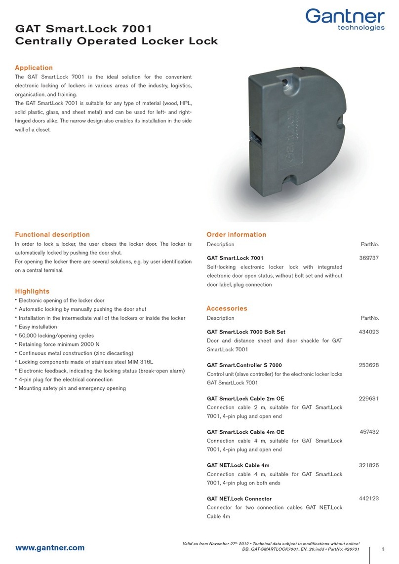 Gartner GAT Smart.Lock 7001 quick start guide