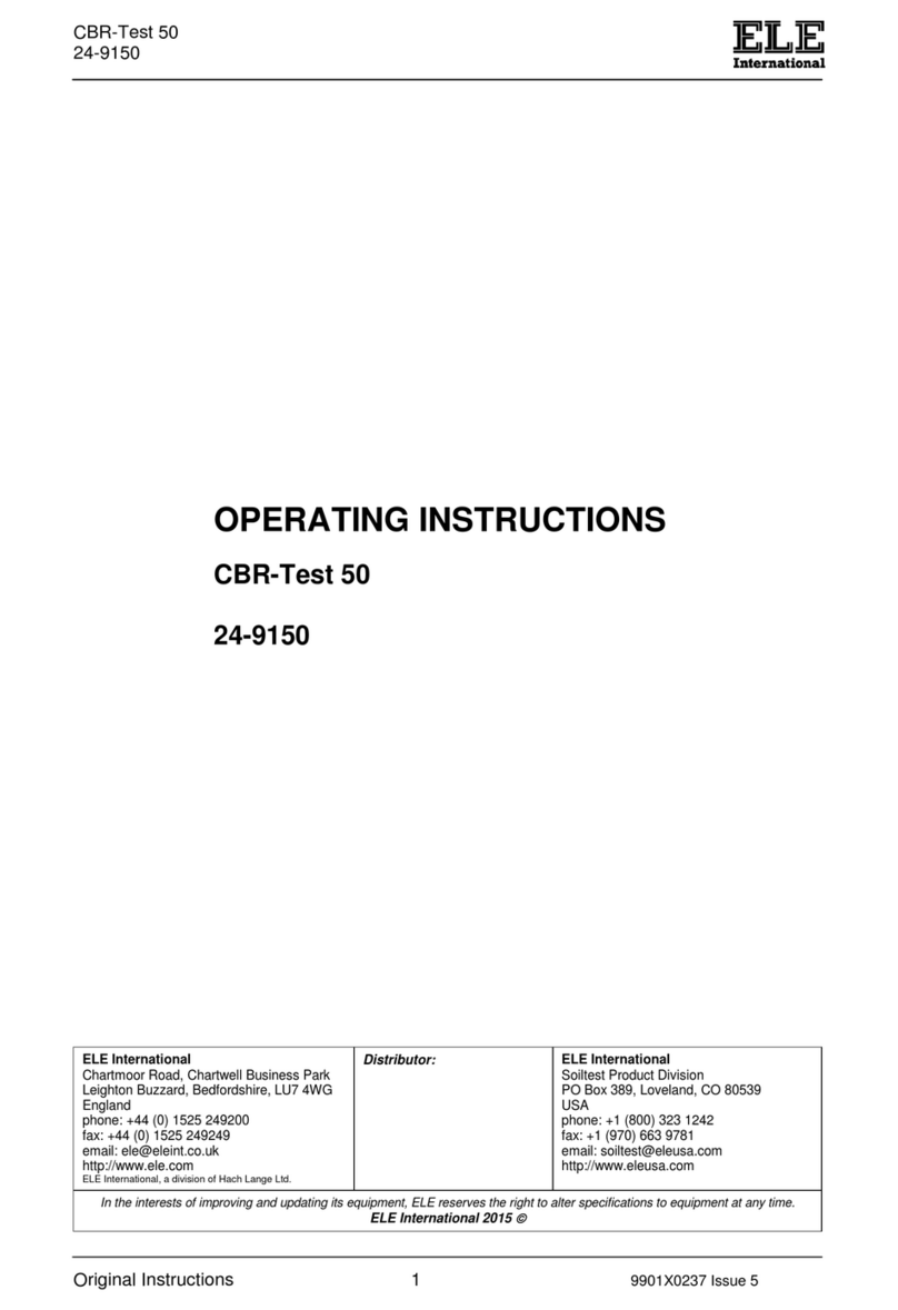 Ele CBR-Test 50 operating instructions