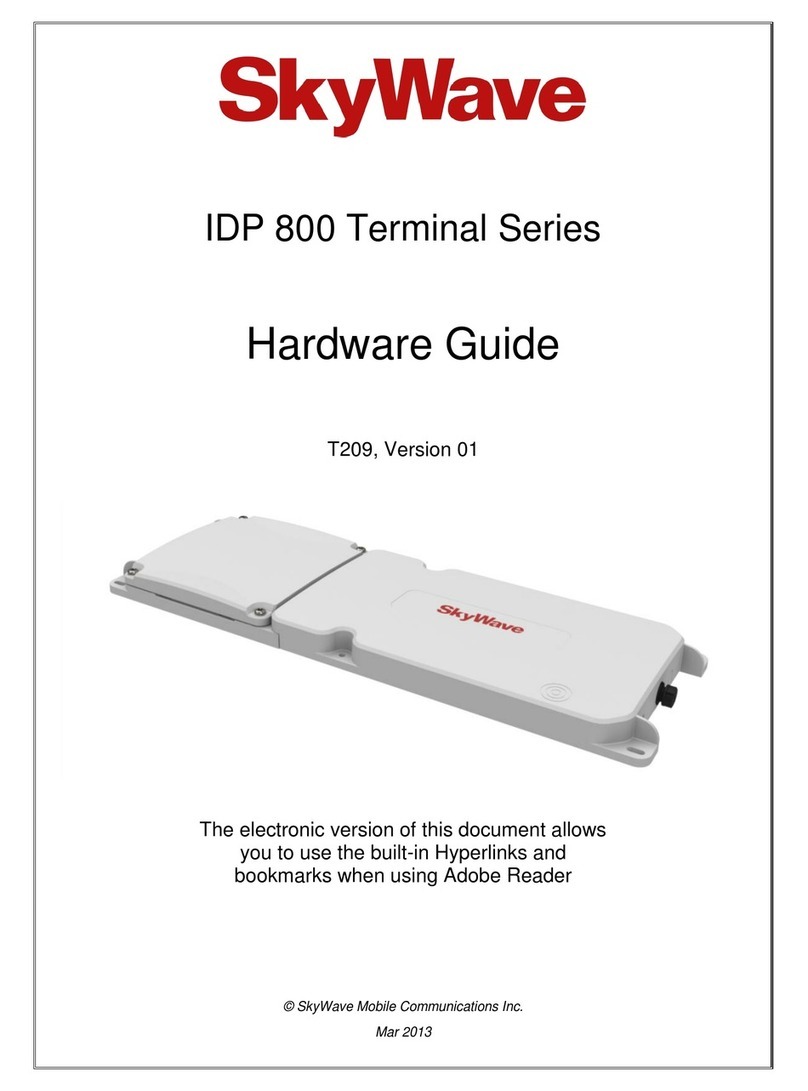 SkyWave IDP 800 Series Installation instructions
