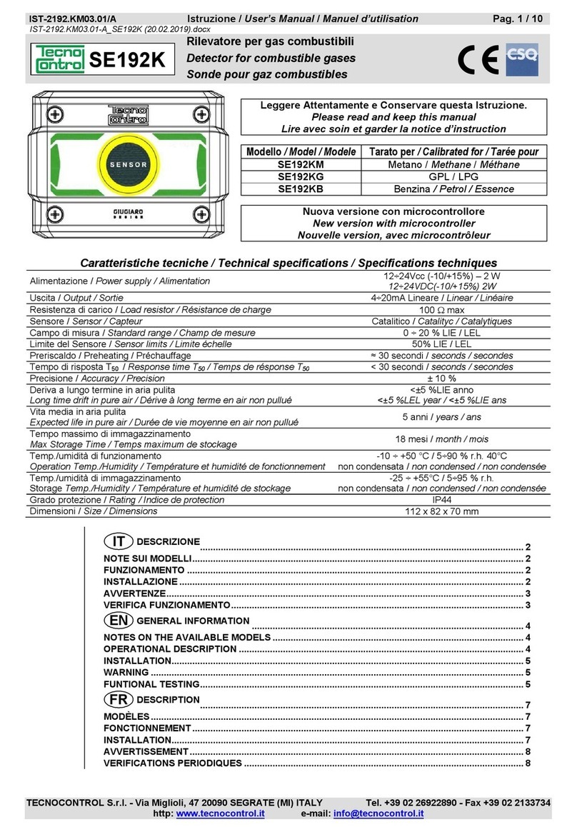 Tecnocontrol SE192K Series user manual