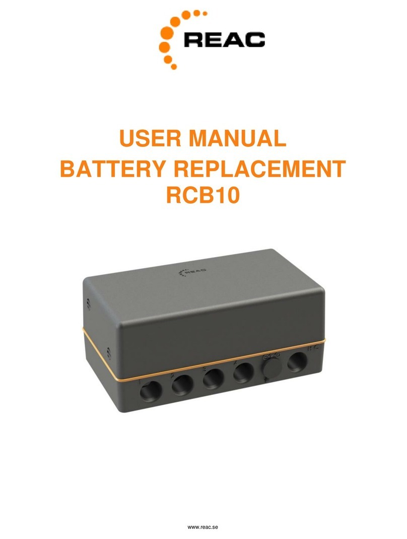 REAC RCB10 User manual