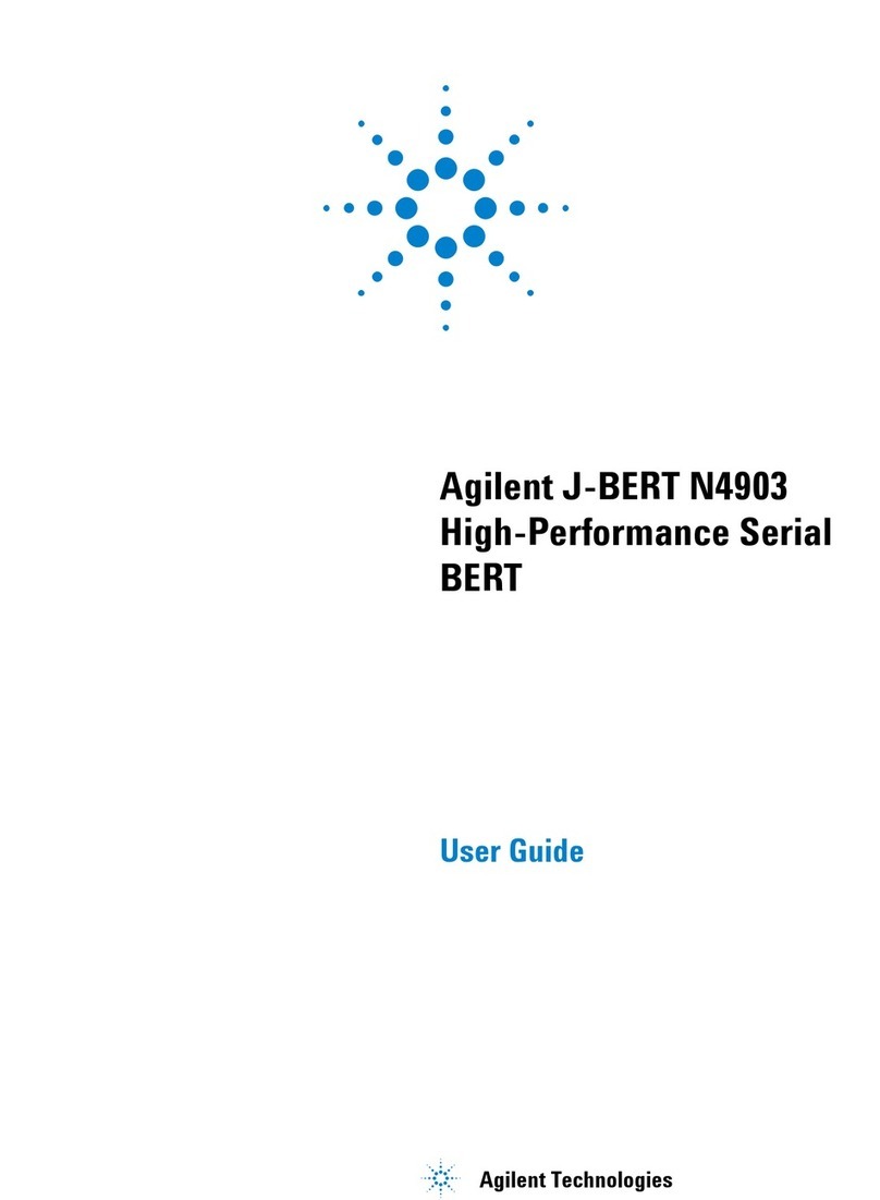Agilent Technologies J-BERT N4903 User manual Agilent Technologies J-BERT N4903 User manual