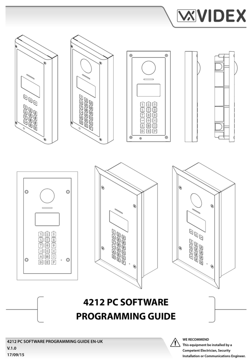 Videx 4212 Series Operating instructions