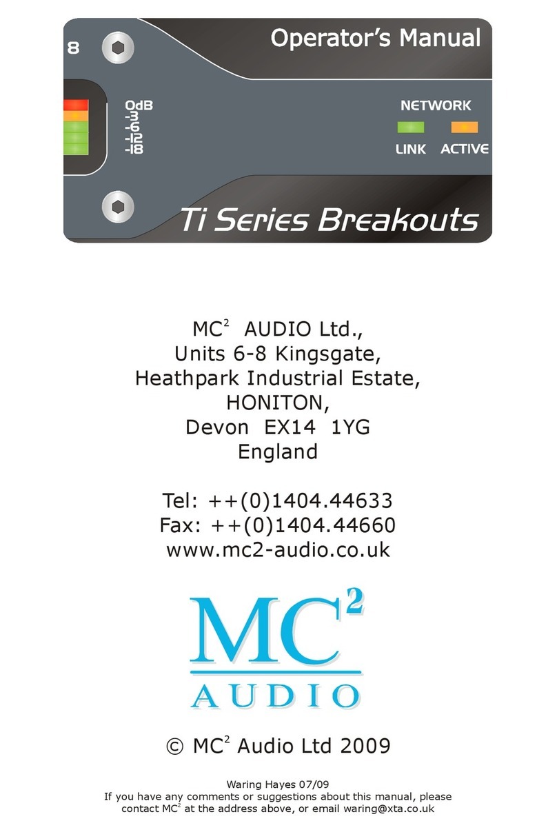 MC2 Audio ti series Operator's manual