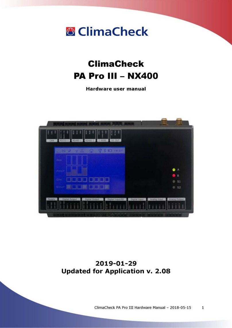 ClimaCheck PA Pro III-NX400 Hardware user manual