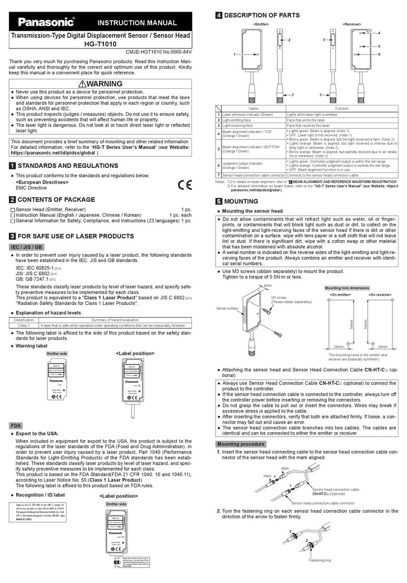 Panasonic HG-T1010 User manual