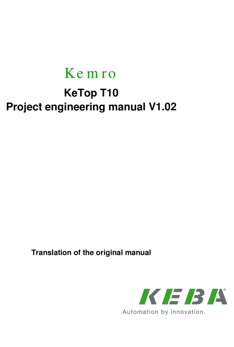 Keba Kemro KeTop T10 Installation and operation manual