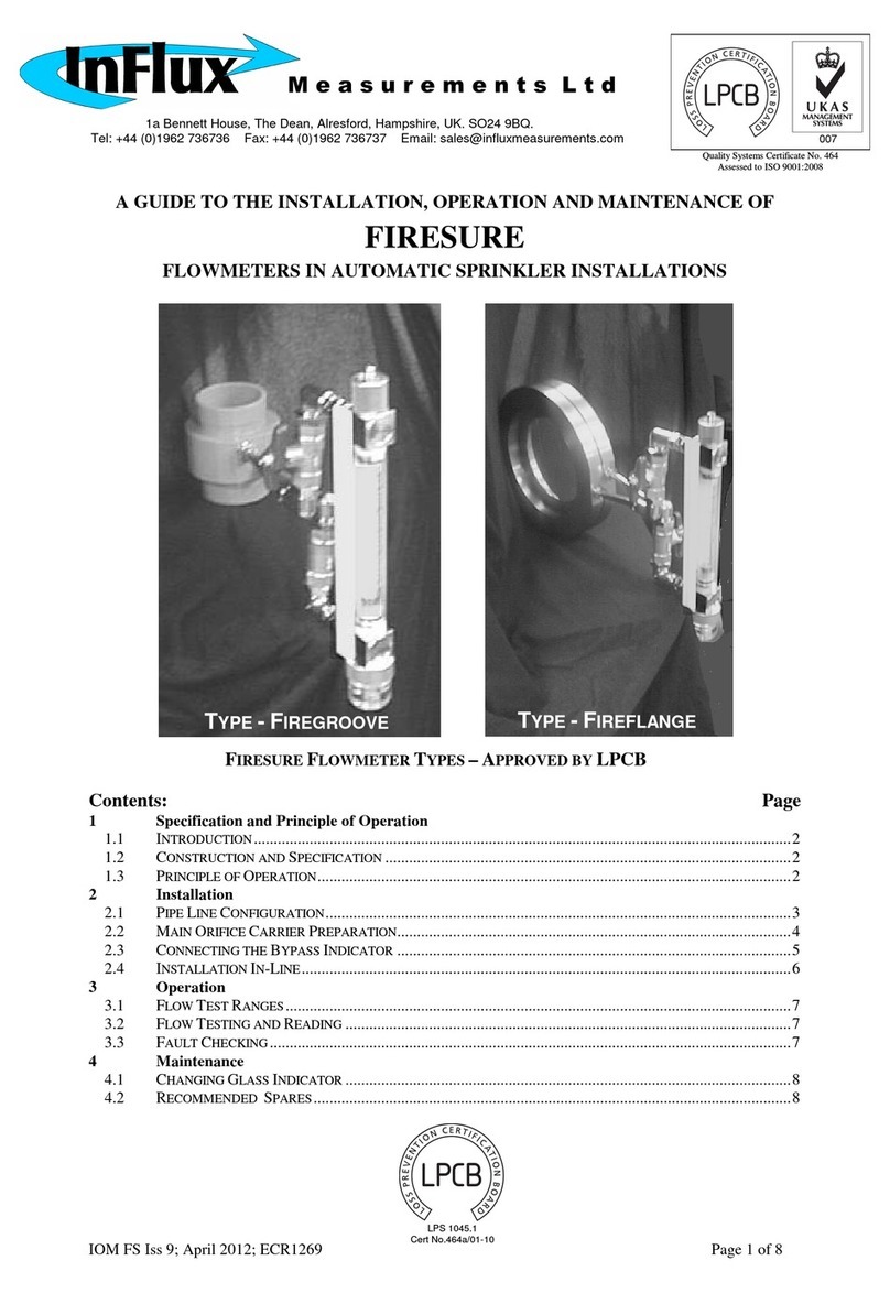 INFLUX MEASUREMENTS FIRESURE FIREGROOVE GUIDE TO THE INSTALLATION, OPERATION AND MAINTENANCE