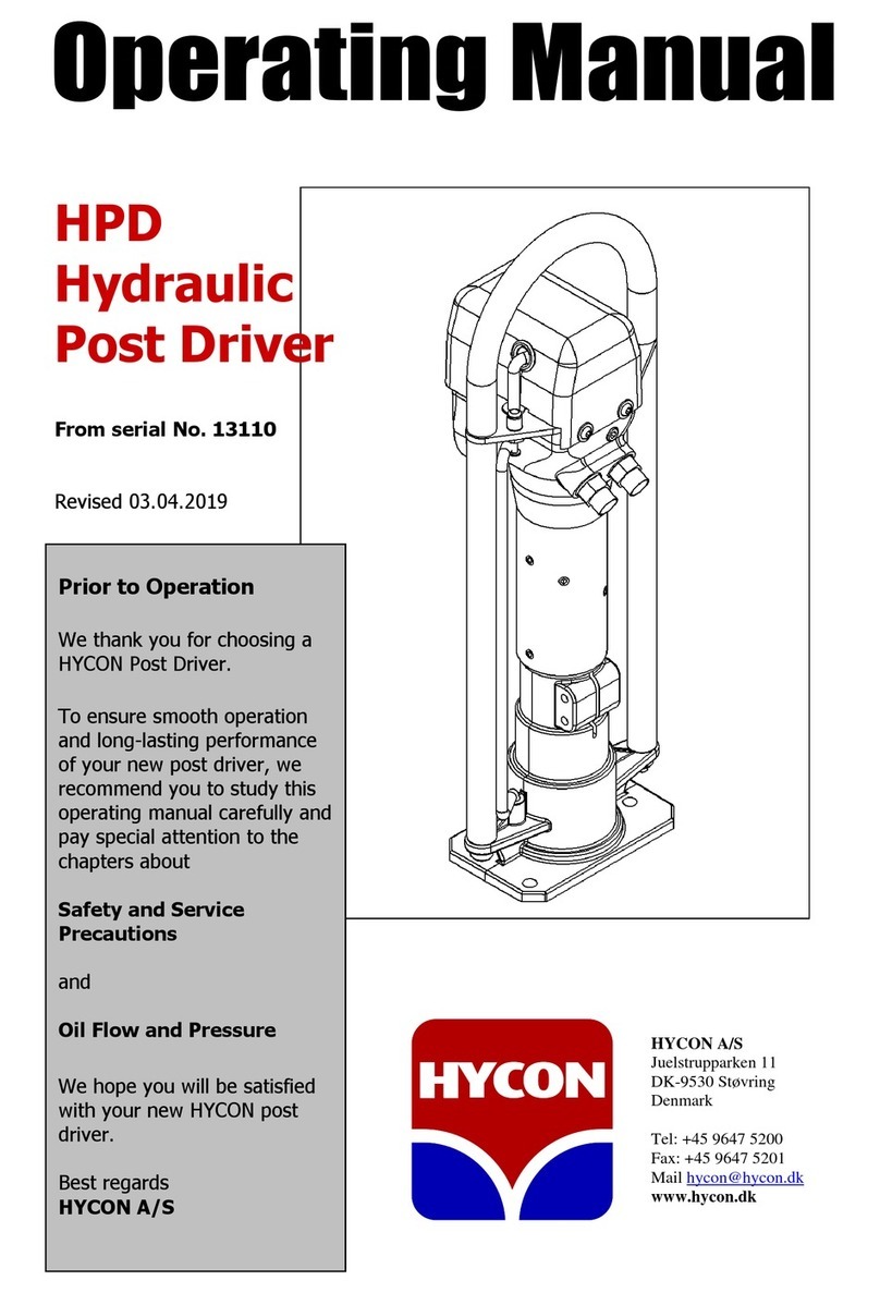 HYCON Hydraulic Post Driver User manual