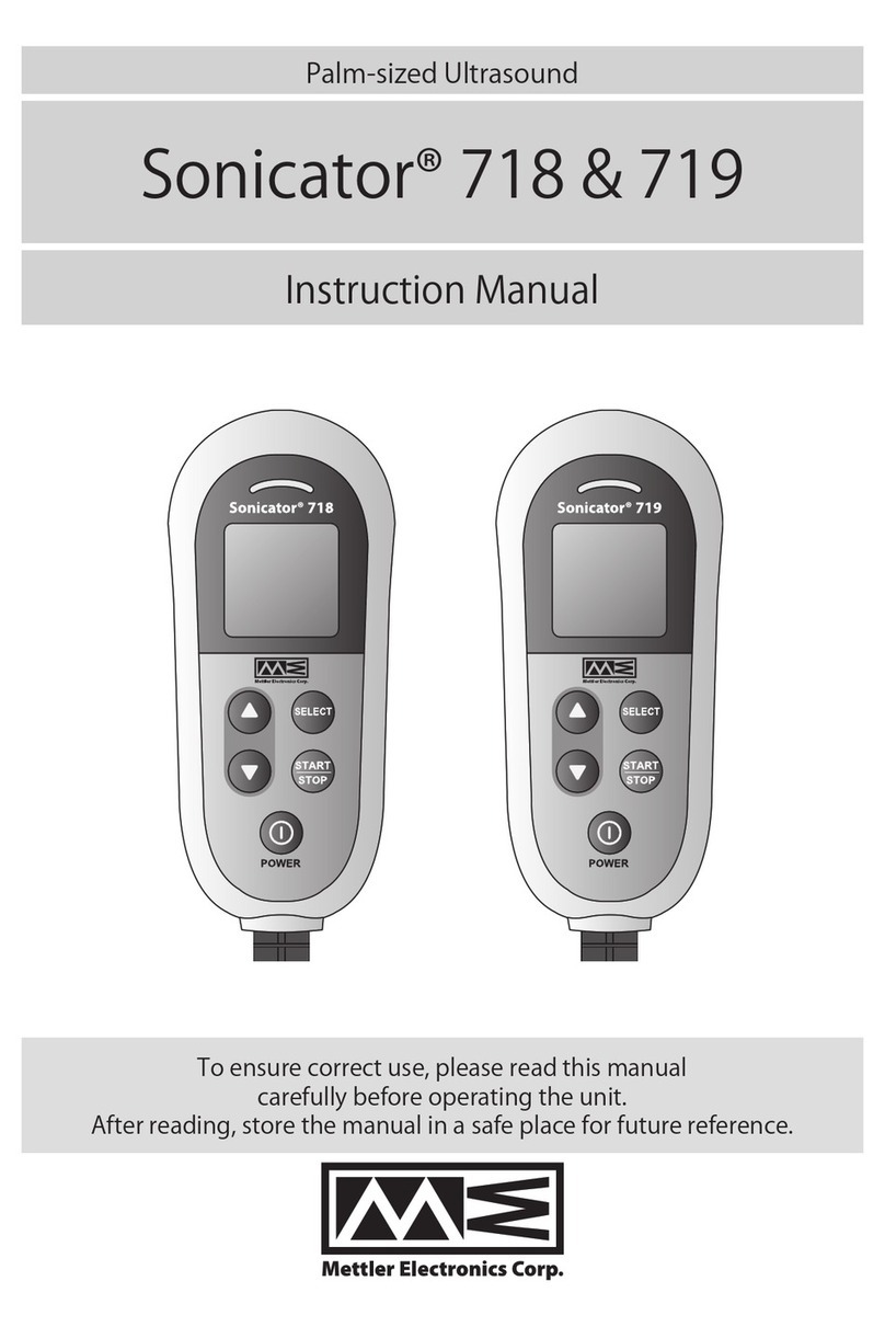 Mettler Electronics Sonicator 719 instruction manual Mettler Electronics Sonicator 719 instruction manual