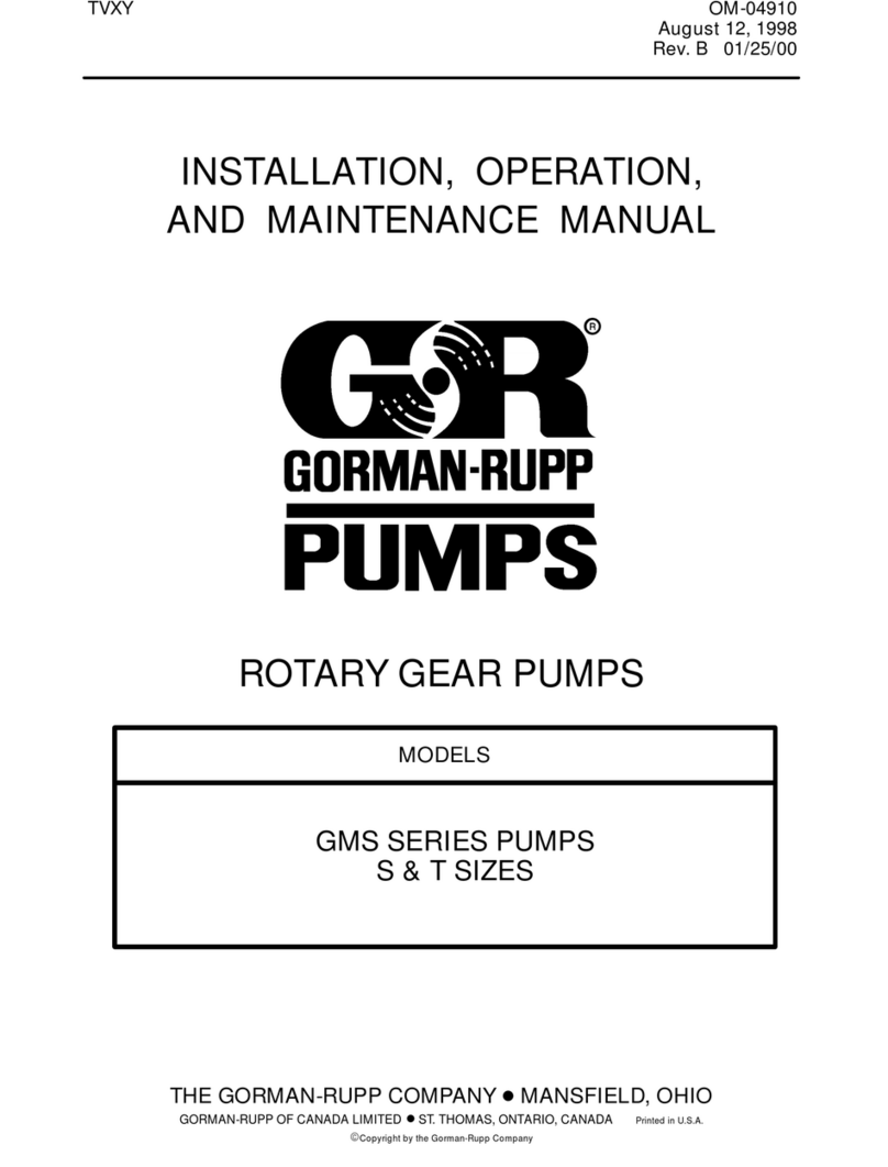 GORMAN-RUPP PUMPS GMS Series User manual